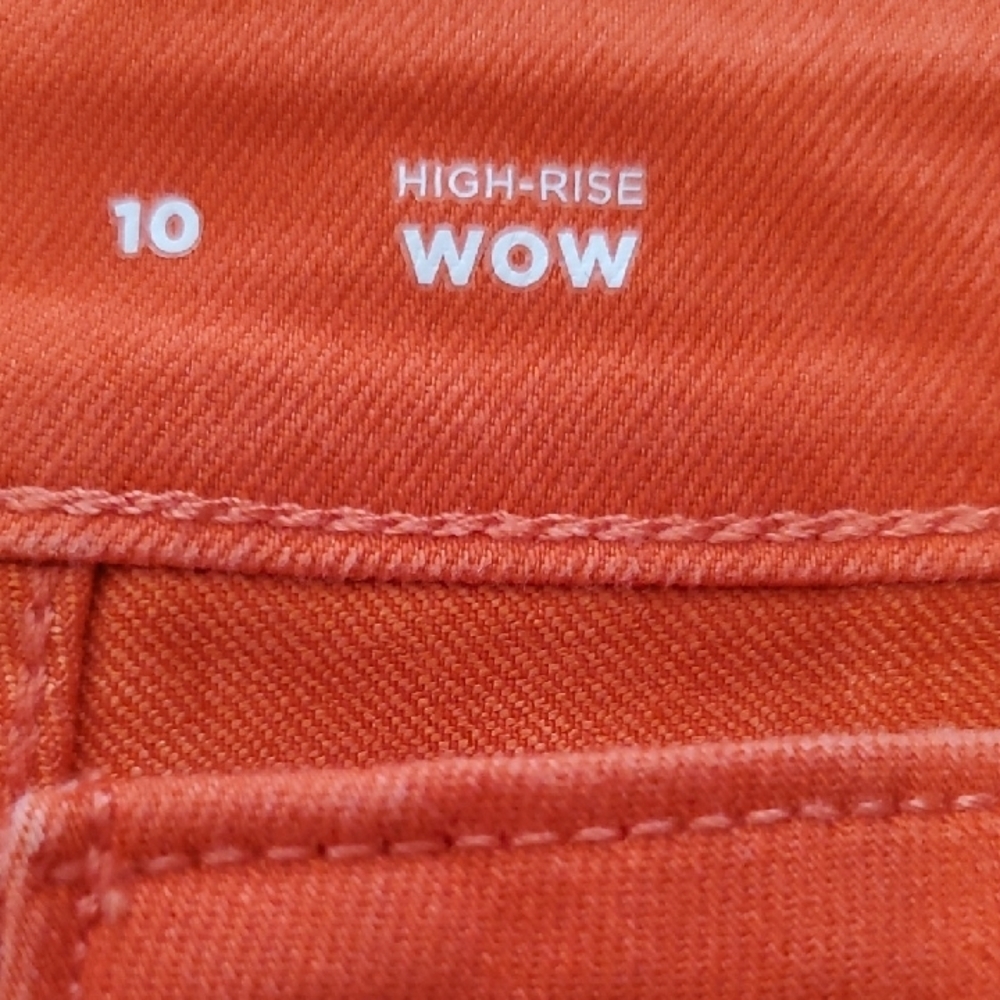 Old Navy Orange Jean Shorts - Picture 3 of 8